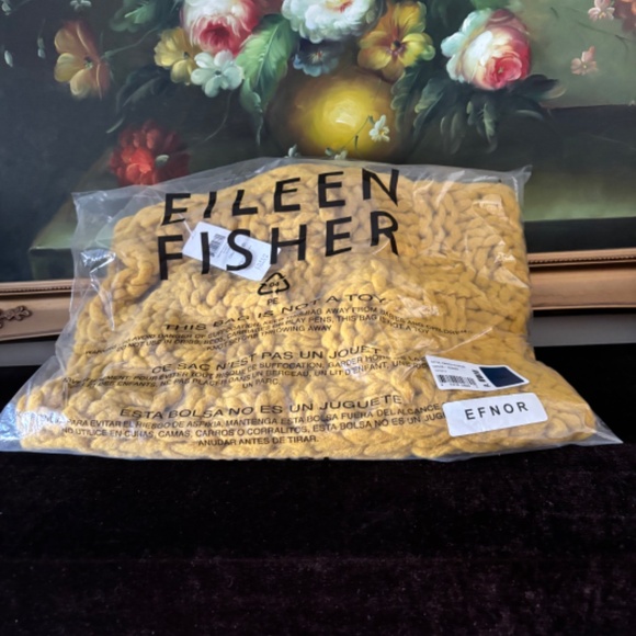 NWT EILEEN FISHER Handknit Peruvian Alpaca Scarf one size SUMER JE - Picture 5 of 8